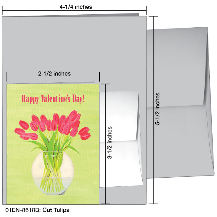 Cut Tulips, Greeting Card (8618B), Enclosure, printedcanvas.com