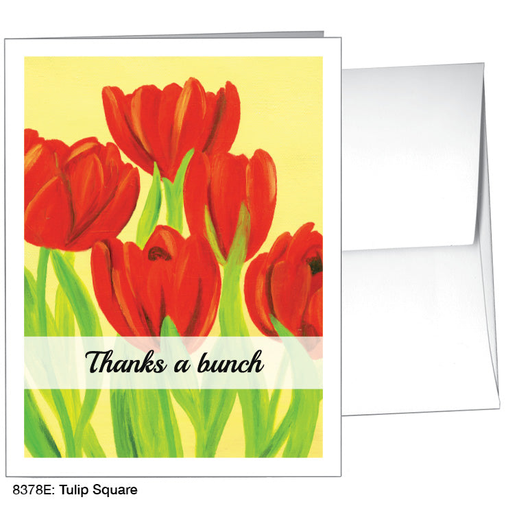 Tulip Square, Greeting Card (8378E), A2 Card Front, www.printedcanvas.com