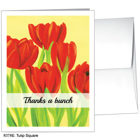 Tulip Square, Greeting Card (8378E), A2 Card Front, www.printedcanvas.com