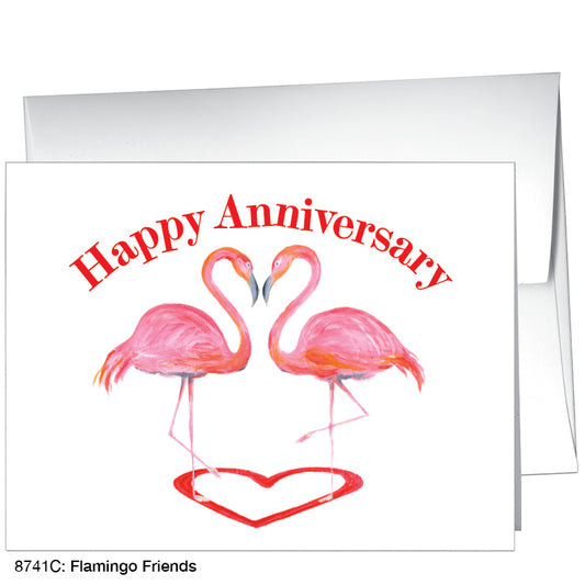 Flamingo Friends, Greeting Card (8741C), A2 Card Front, www.printedcanvas.com
