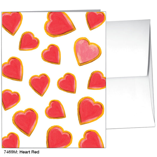 Heart Red, Greeting Card (7469M), A2, printedcanvas.com