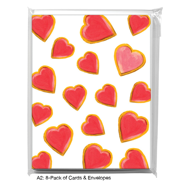 Heart Red, Greeting Card (7469M), A2 8-Pack, printedcanvas.com