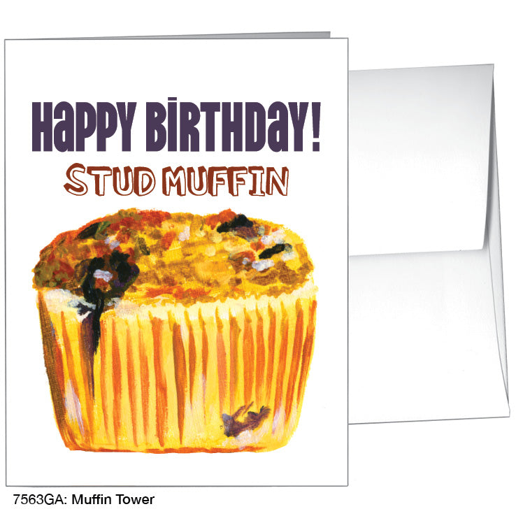 Muffin Tower, Greeting Card (7563GA), A2, printedcanvas.com