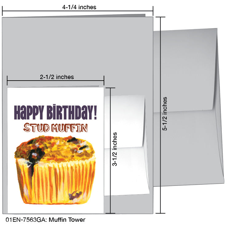 Muffin Tower, Greeting Card (7563GA), Enclosure, printedcanvas.com