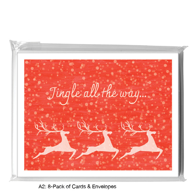 Mighty Reindeer, Greeting Card (8724G), A2 8-Pack, printedcanvas.com