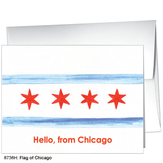 Flag of Chicago, Greeting Card (8736H), A2, printedcanvas.com