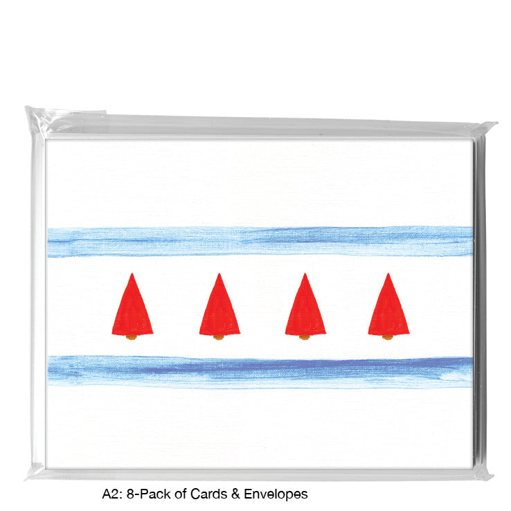 Flag of Chicago, Greeting Card (8736K), A2 8-Pack, printedcanvas.com
