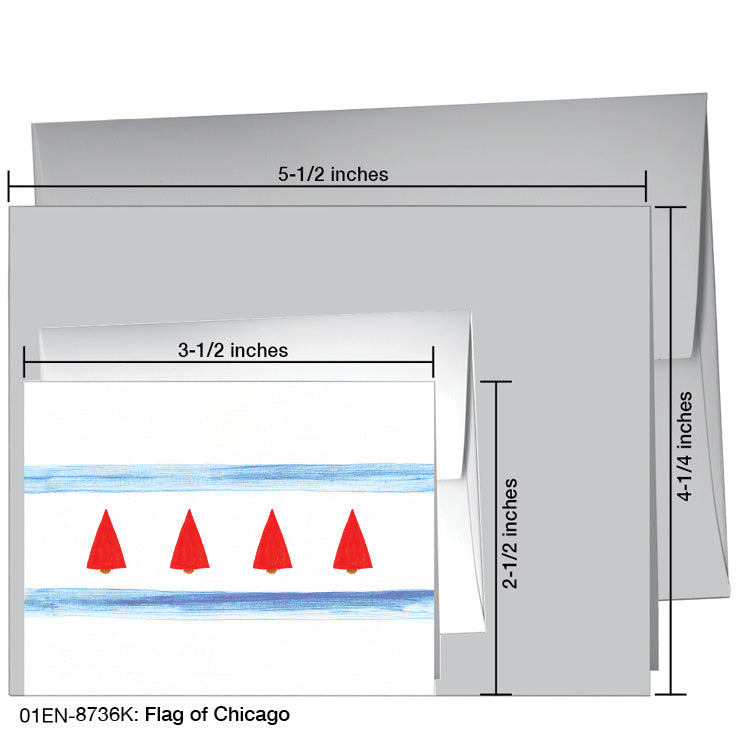 Flag of Chicago, Greeting Card (8736K), Enclosure, printedcanvas.com