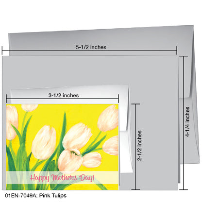 Pink Tulips, Greeting Card (7049A), Enclosure, printedcanvas.com
