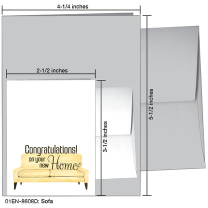 Sofa, Greeting Card (8608D), Enclosure, printedcanvas.com
