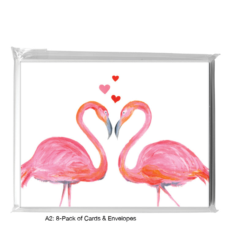 Flamingo Friends, Greeting Card (8741F), A2 8-Pack, printedcanvas.com