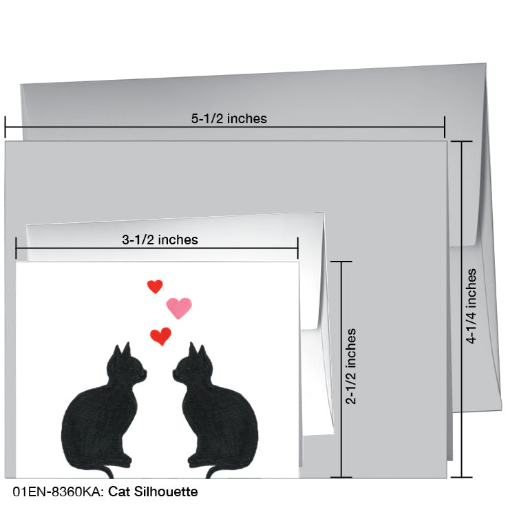 Cat Silhouette, Greeting Card (8360KA), Enclosure, printedcanvas.com