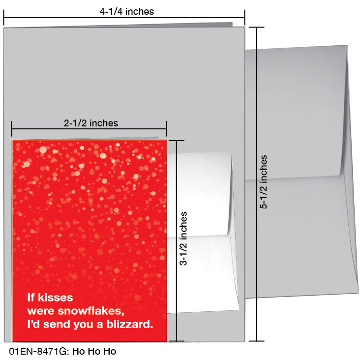 Ho Ho Ho, Greeting Card (8471GA), Enclosure, printedcanvas.com