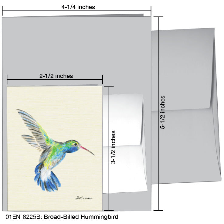 Broad-Billed Hummingbird, Greeting Card (8225B), Enclosure, printedcanvas.com