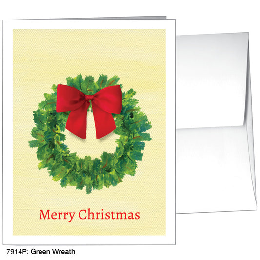 Green Wreath, Greeting Card (7914P), A2, printedcanvas.com