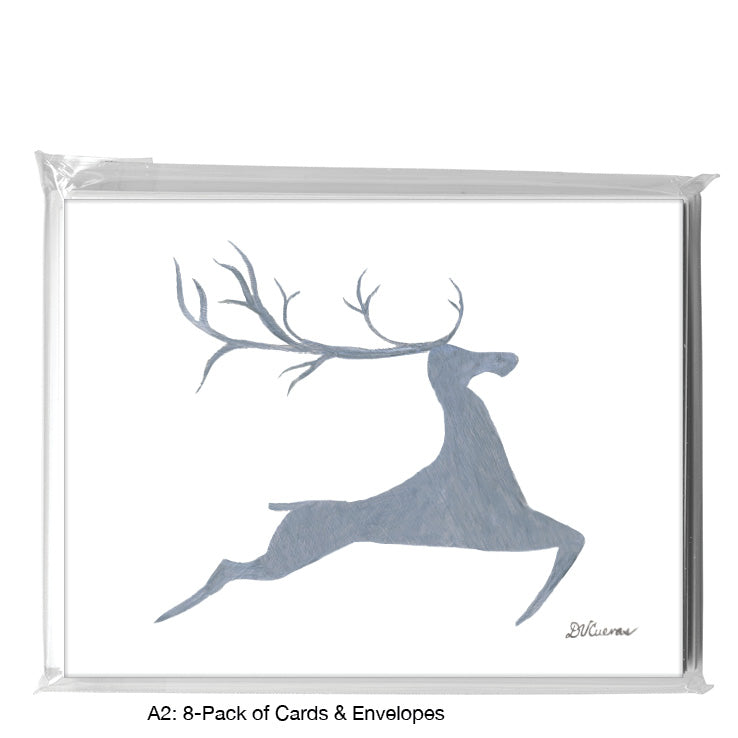 Mighty Reindeer, Greeting Card (8724), A2 8-Pack, printedcanvas.com
