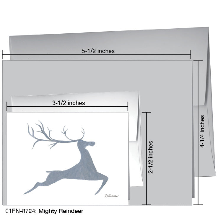 Mighty Reindeer, Greeting Card (8724), Enclosure, printedcanvas.com