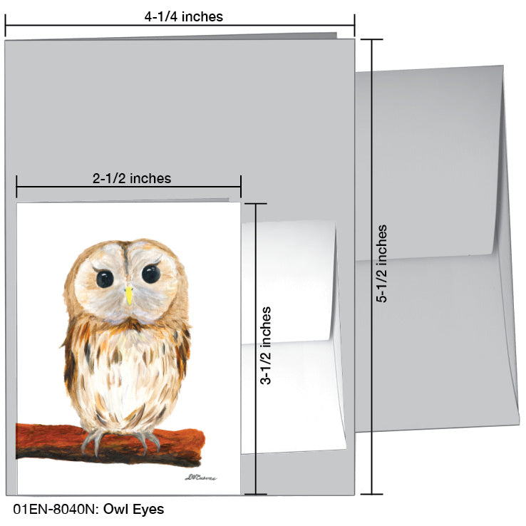Owl Eyes, Greeting Card (8040N), Enclosure, printedcanvas.com