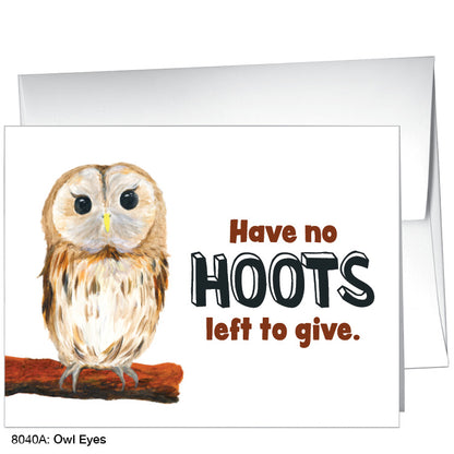 Owl Eyes, Greeting Card (8040A), A2, printedcanvas.com