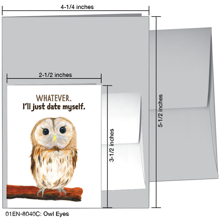 Owl Eyes, Greeting Card (8040C), Enclosure, printedcanvas.com