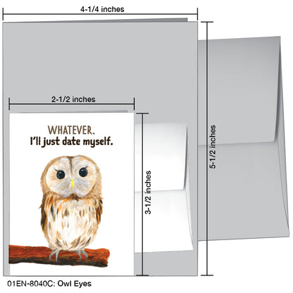 Owl Eyes, Greeting Card (8040C), Enclosure, printedcanvas.com