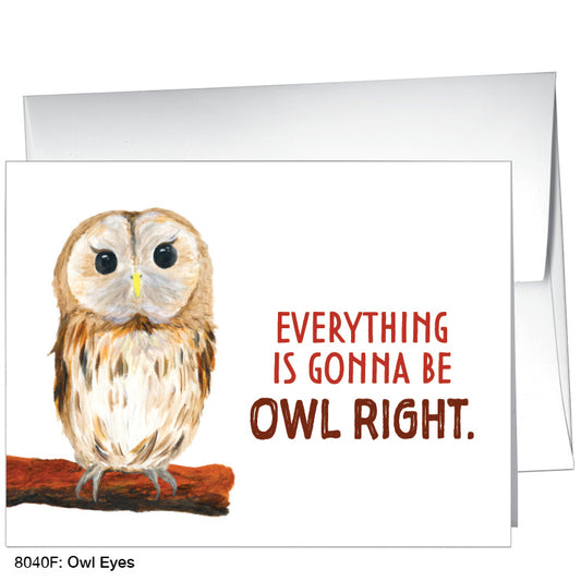 Owl Eyes, Greeting Card (8040F), A2 Card Front, www.printedcanvas.com