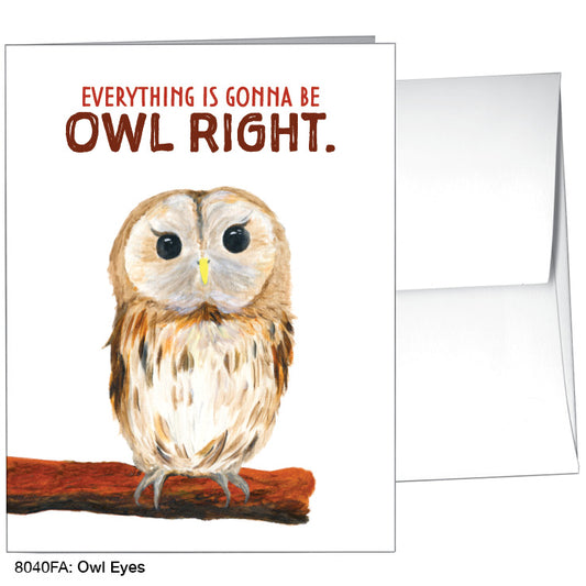 Owl Eyes, Greeting Card (8040FA), A2, printedcanvas.com