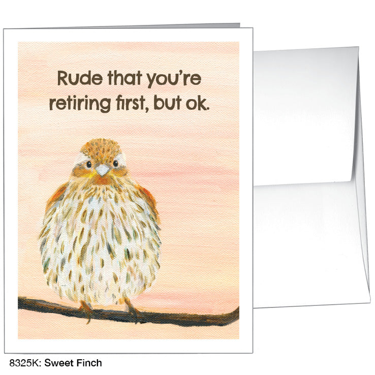Sweet Finch, Greeting Card (8325K), A2 Card, printedcanvas.com