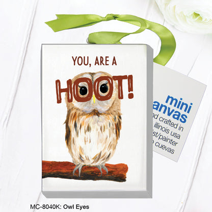 Owl Eyes, Mini Canvas (MC-8040K), Front, printedcanvas.com