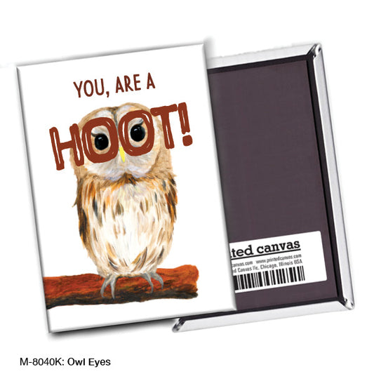 Owl Eyes, Magnet (M-8040K), front, printedcanvas.com