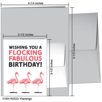 Flamingo, Greeting Card (8452D), Enclosure, printedcanvas.com