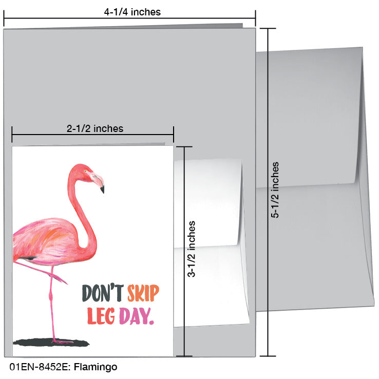 Flamingo, Greeting Card (8452E), Enclosure, printedcanvas.com