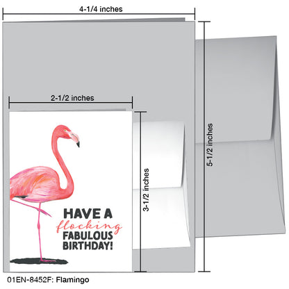 Flamingo, Greeting Card (8452F), Enclosure Card, printedcanvas.com