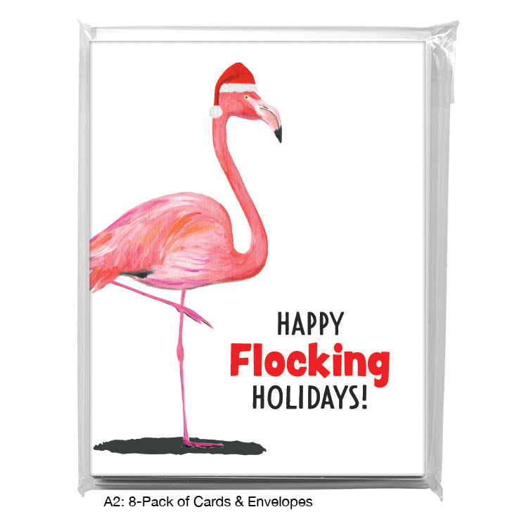 Flamingo, Greeting Card (8452S), A2 8-Pack, printedcanvas.com