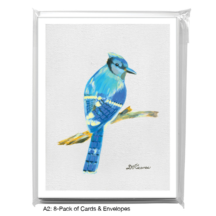 Blue Jay, Greeting Card (7694E), A2 8-Pack, printedcanvas.com