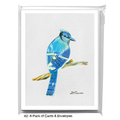 Blue Jay, Greeting Card (7694E), A2 8-Pack, printedcanvas.com