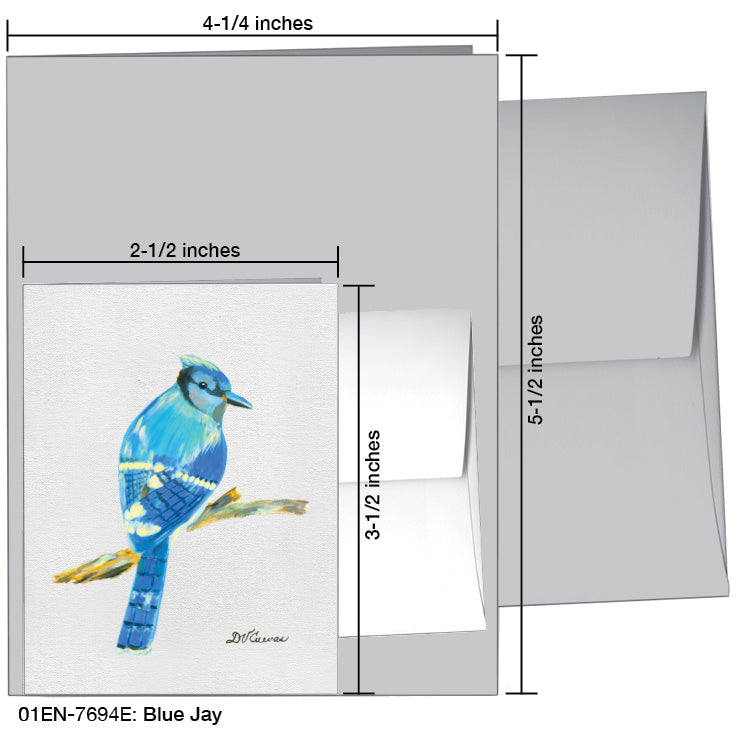 Blue Jay, Greeting Card (7694E), Enclosure, printedcanvas.com