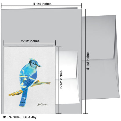 Blue Jay, Greeting Card (7694E), Enclosure, printedcanvas.com