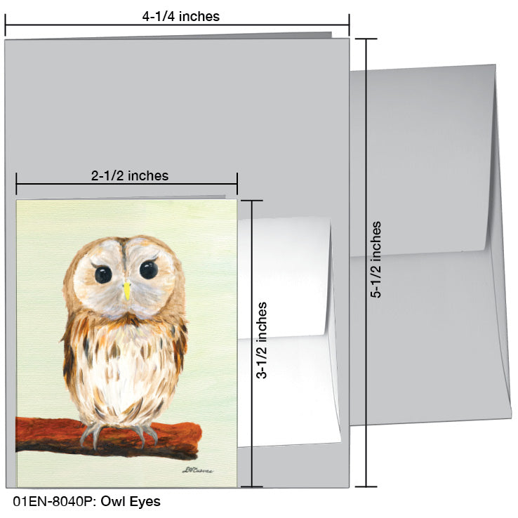 Owl Eyes, Greeting Card (8040P), Enclosure, printedcanvas.com
