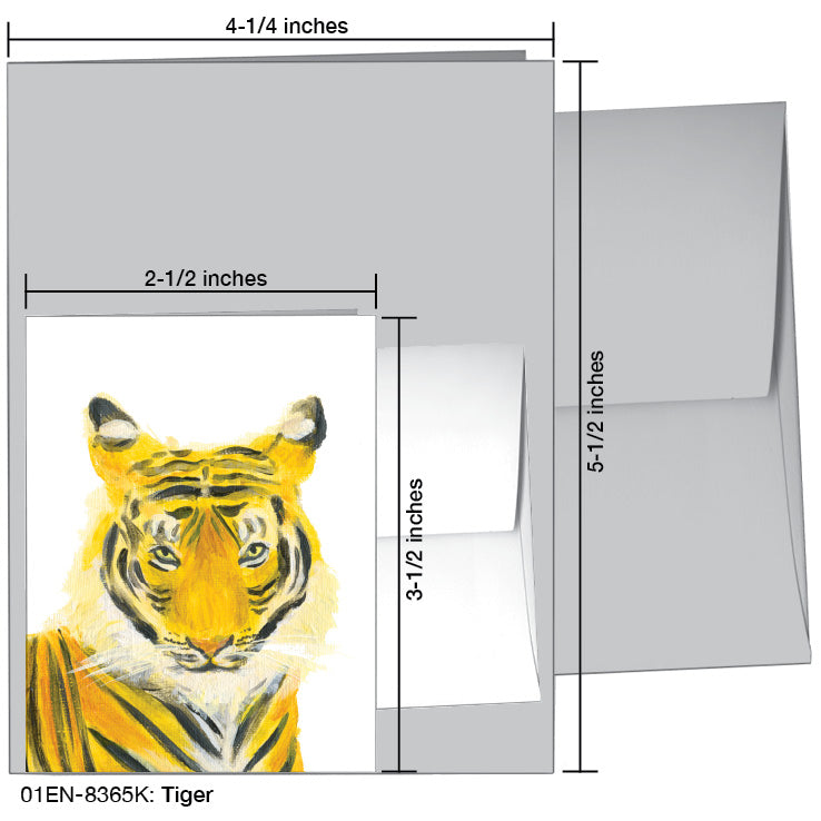 Tiger, Greeting Card (8365K), Enclosure Card, www.printedcanvas.com