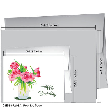 Peonies Seven, Greeting Card (8720BA), Enclosure, www.printedcanvas.com