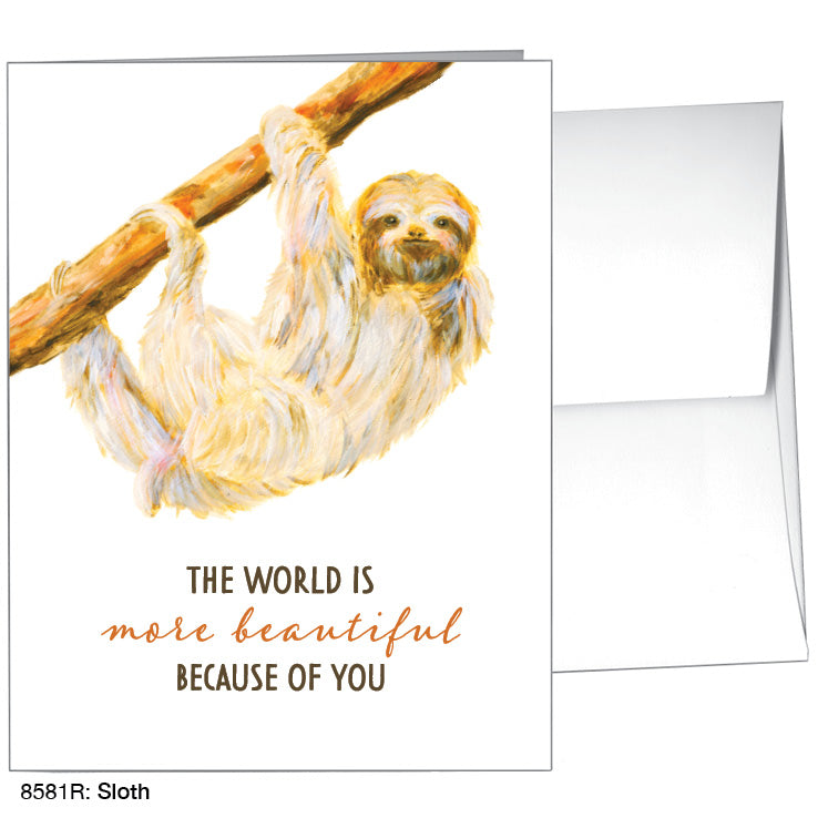 Sloth, Greeting Card (8581R), A2, printedcanvas.com