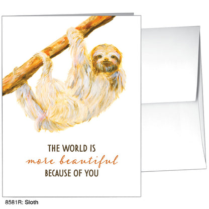 Sloth, Greeting Card (8581R), A2, printedcanvas.com