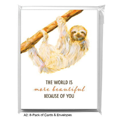 Sloth, Greeting Card (8581R), Enclosure, printedcanvas.com