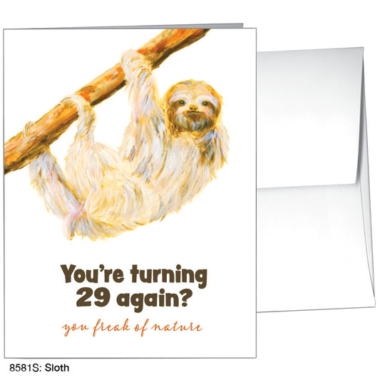 Sloth, Greeting Card (8581S), A2, printedcanvas.com