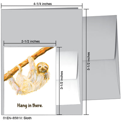 Sloth, Greeting Card (8581V), Enclosure, printedcanvas.com