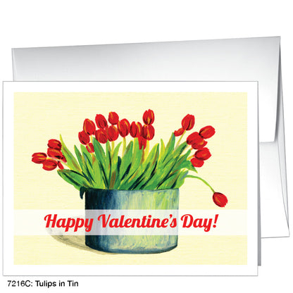 Tulips In Tin, Greeting Card (7216C), A2, printedcanvas.com