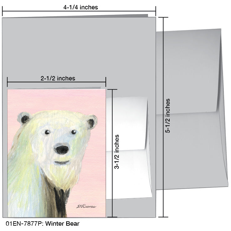 Winter Bear, Greeting Card (7877P), Enclosure, printedcanvas.com