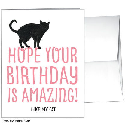 Black Cat, Greeting Card (7850A), A2 Card, printedcanvas.com