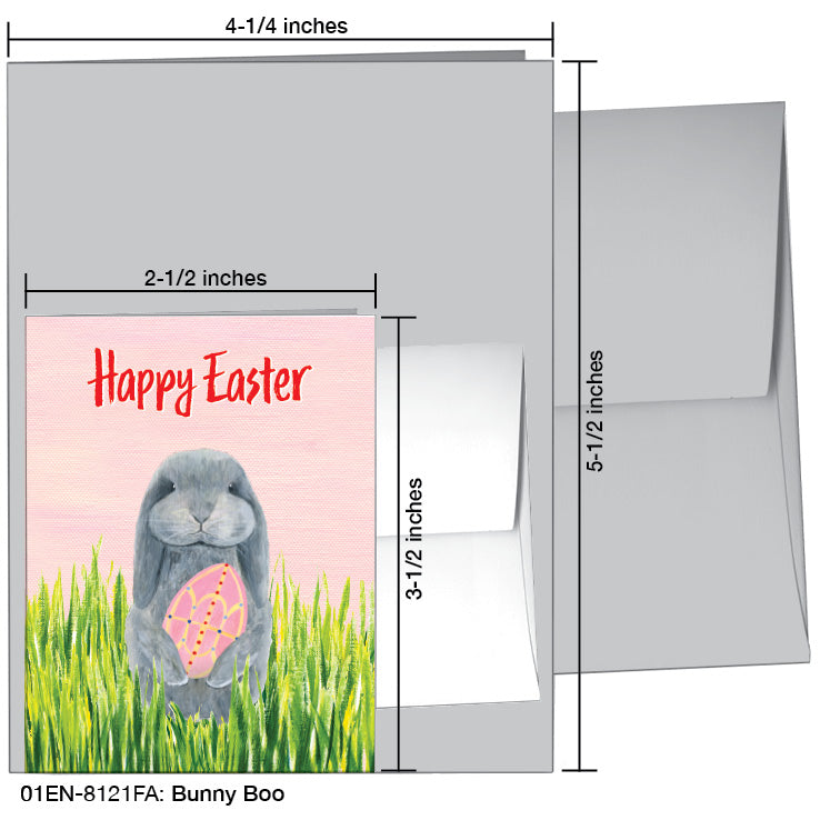 Bunny Boo, Greeting Card (8121FA), Enclosure Card, www.printedcanvas.com